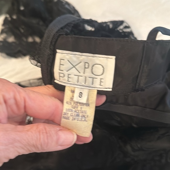 Expo Petite black classy laced dress Made in USA 🇺🇸 - Picture 6 of 11